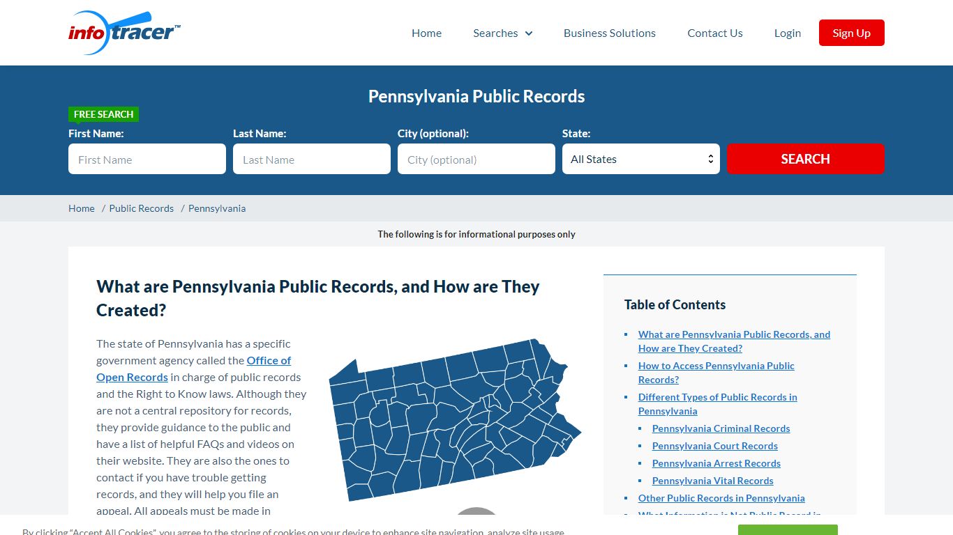 PA Public Records | Pennsylvania Criminal Records Search - InfoTracer